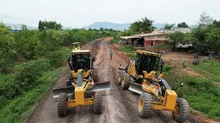 Excellent Base Course Construction Technique Using a SANY Grader and Road Roller Compaction