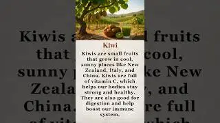 Kiwi #shortstory #english #esl #fruit #kiwi