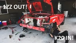 Project K20 Mr2, Engine Removal Part 1