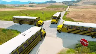 School Buses vs Dangerous Crossroads