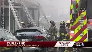 Crews douse hot spots after 2-alarm fire breaks out inside North Braddock residential duplex