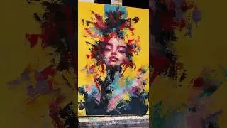 Voltage Queen👑 #contemporaryart #art #expressiveportrait #painting #oilpainting #abstractart