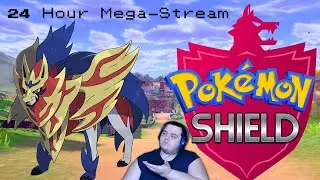 24 Hour Pokemon Shield Blind Play Through! LETS DO THIS!!!!!!!!