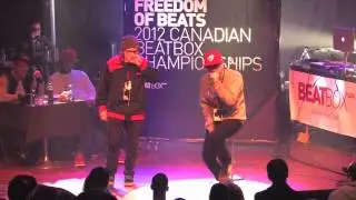 KrnFX vs Mighty Mouse - 2012 Canadian Beatbox Champs - First Round