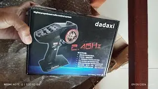 DADAXI 7CH Radio Transmitter/ Tx + Rx dengan Modul Winch- Tes fungsi modul winch