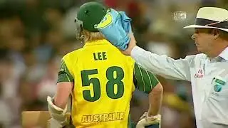 Brett Lee vs balaji- Thrilling final three overs  vb series 2003/04 india vs australia