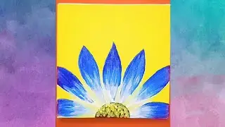 Acrylic painting ideas | canvas painting | easy art tips | beautiful flower drawing 