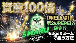 【明日上場】第2のPEPE確定!? edgeXミームで資産100倍を狙う方法【仮想通貨】【副業】