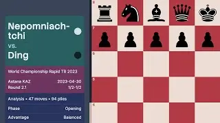 Rapid | Nepomniachtchi vs Ding &mdash; World Championship Rapid TB 2023 (Round 2.1)