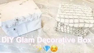 DIY Glam Decorative Box|How to make a glam decor box on a budget|Pretty DIYS😊