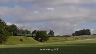 34007 WADEBRIDGE PASSING ON THE WATERCRESS LINE STEAM GALA 12TH SEPTEMBER MID HANTS RAILWAY 2009