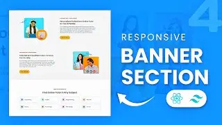 Responsive Banner Section with Reactjs and Tailwind CSS | E-Tutor Banner Section