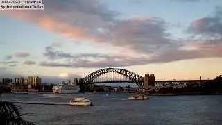 LIVE CAM: P&O Cruise Ship Leaves White Bay. Sydney Harbour Bridge 5/31/2022 @sydneyharbour