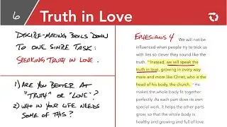 Speaking truth in love