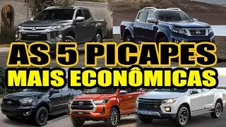AS 5 PICAPES DIESEL AUTOM&Aacute;TICAS MAIS ECON&Ocirc;MICAS DO BRASIL