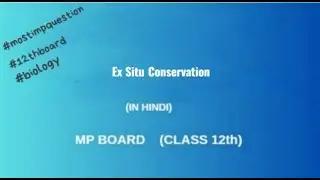 Ex Situ Conservation