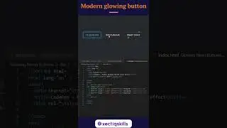 Modern Glowing Button | CSS. #webdevelopment #css #html #xectiq