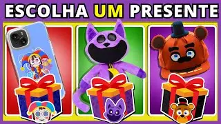 🎁 ESCOLHA SEU PRESENTE | 🎪 Digital Circus | 🌛 Poppy PlayTime | 🧸 FNAF | #buuquiz #quiz
