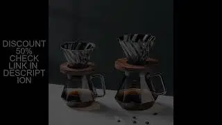 Clear Glass Coffee Carafe, Diamond Shaped Coffee Pot with Reusable Coffee Filter Cup, Standard Glass