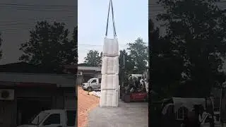 Baffled fibc bulk bag actual loading 1000kg stacking test！#fibcbags #fibc #bulkbags #test