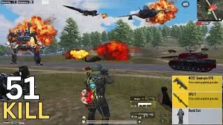 51 Kills 🤯 Solo vs Squad Action With M202 + RPG Domination In Payload Mode 🔥 || PUBG MOBILE ||