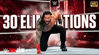 Royal Rumble DOMINATION 💥 Roman Reigns – 30 Eliminations | WWE 2K25 Gameplay | 4K60