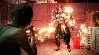 Nemesis con Lanzallamas: Fase 1 - Boss fight - (Hardcore) | Resident Evil 3: Remake