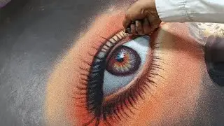 How To Make Eye 👁️ Rangoli With Colour Shading | How To Draw Rangoli Art  |