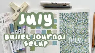 July 2025 Bullet Journal Setup ✿ Plan With Me ✿ Acrylic Markers ✿ Inspired by Monet&rsquo;s Water Lilies
