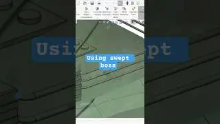 Using swept boss. #ai #3dcad #howto #viral #3danimation  #learnbydoing #sweptboss #abramstank