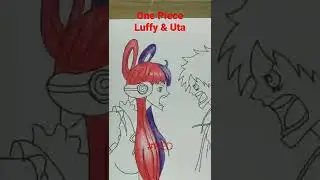Luffy and Uta - anime One Piece #onepiece #onepiecered