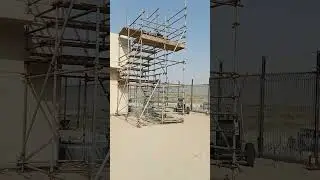 temporary stairs of scaffolding pipe