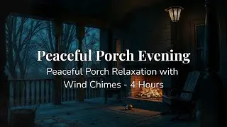 Peaceful Porch Evening 🎐 Wind Chimes, Gentle Breeze & Calm Night Ambience for Sleep (4 Hours)