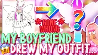 MY BOYFRIEND DREW MY ROYALE HIGH OUTFIT & I RECREATED IT! *Gone Wrong 😭* ROBLOX Outfit Challenge