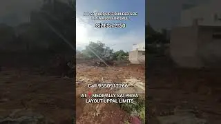 400 SQ YARDS E/F BUILDER SIZE OPEN PLOT FOR SALE IN MEDIPALLY SAI PRIYA LAYOUT PRICE 48K PER SQYD