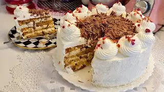 EN BASİT HALİYLE EVDE YAŞ PASTA YAPTIM 💕