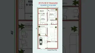 20x40  House plan &  design #shorts #viral #floorplan #homeplan #homedesign #houseplan