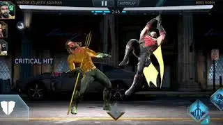 Injustice 2 Mobile Solo Raid with level 7 Entropy Aegis Artifact