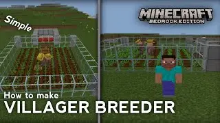 Minecraft Bedrock Infinite Villager Breeder 1.16-1.20+| Easy Build In Survival