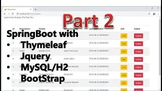 CRUD With Spring, H2, Thymeleaf, Bootstrap, JQuery, MySQL (Step by Step Procedure) - Part 2