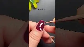 Easy and simple nail design with matchstick 🌸💅🏻 #simplenails #nailart #nails #naildesign #shorts