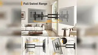 Review: Perlegear Corner TV Wall Mount Long Arm TV Mount Bracket for 32-75 Inch TVs-Full Motio...