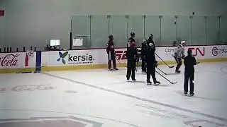 NHL practice drill using game like 