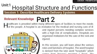Class 10th Cbse Healthcare Unit-1 Hospital Structure and Functions Part 2 Explanation