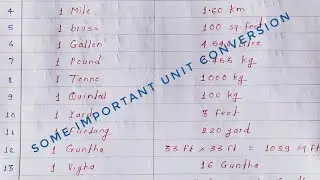 Unit conversions : Important unit conversions #unitconversion#siunits