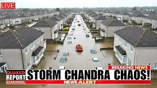 Massive Flash Floods Engulf Dublin as Storm Chandra Hits Ireland,  Power Outage, Cars Submerged!