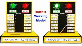 trigonometry identities working model for maths exhibition with led lights  - diy  - craftpiller