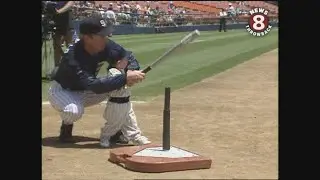 Children of San Diego Padres play ball in 1991 at Jack Murphy Stadium