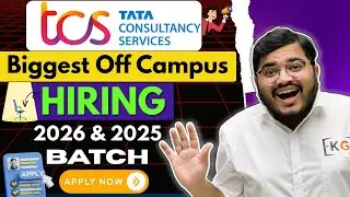 TCS Biggest Off Campus Hiring for 2026 and 2025 Batch | TCS Ignite & Smart Hiring 2025&ndash;26🔥 | Apply