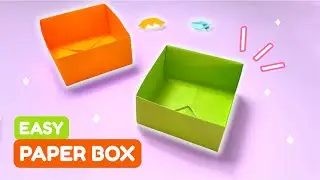 【折り紙】簡単な箱の折り方！📦|| EASY PAPER BOX!!✨📦||Step by Step paper craft!!✨📦|| ORIGAMI TUTORIAL!📦✨✨